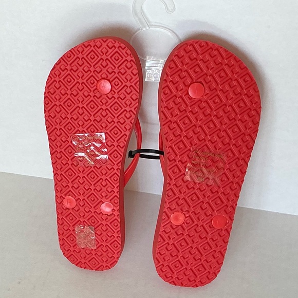 Tory Burch Thin Flip Flop in Poppy Orange - Picture 4 of 8